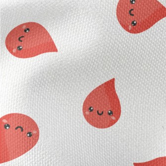 Happy Cartoon Blood Drop Waterproof Canvas