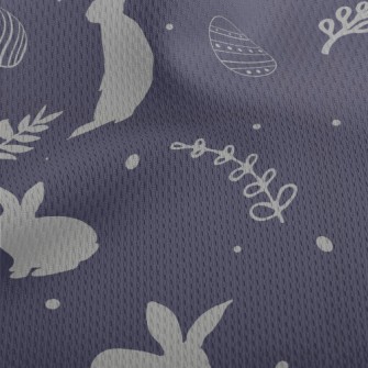 Grey Easter Silhouette Athletic Mesh Flat Back