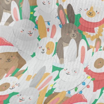 Merry Christmas Bunny Party Terry