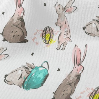 Elegant Hand Drawn Rabbit Terry