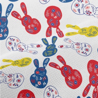 Artistic Hand Drawn Rabbit Performance Linen