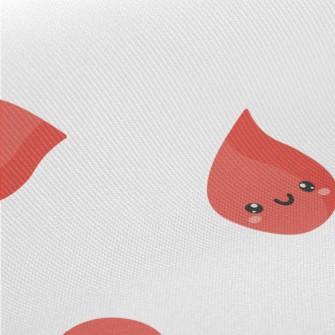 Happy Cartoon Blood Drop Twill
