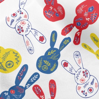 Artistic Hand Drawn Rabbit Micro Fleece