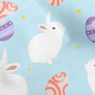 Little White Rabbit And Easter Micro Fleece
