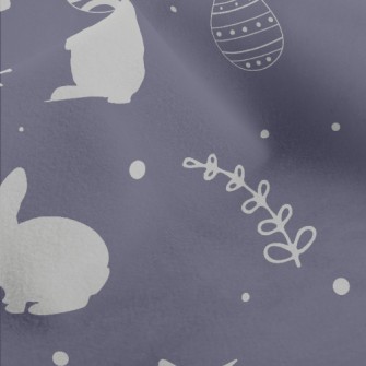 Grey Easter Silhouette Micro Fleece