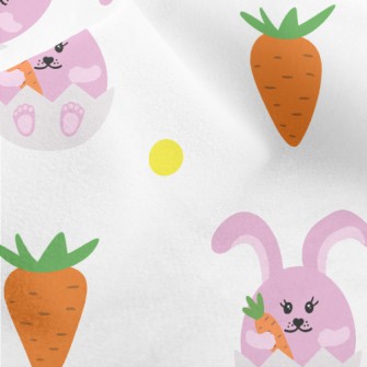 Cartoon Purple Rabbit Micro Fleece