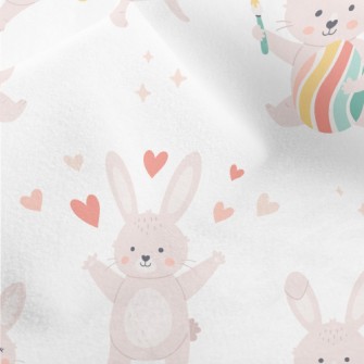 Bunny Celebrating Easter Micro Fleece