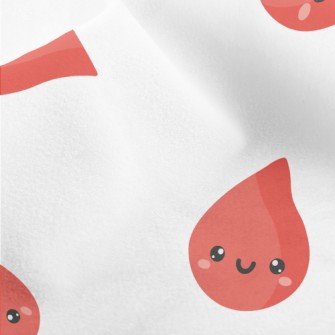 Happy Cartoon Blood Drop Micro Fleece