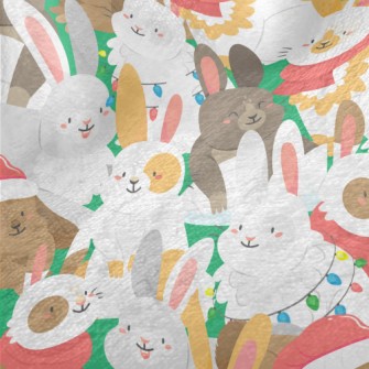 Merry Christmas Bunny Party Minky