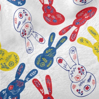 Artistic Hand Drawn Rabbit Minky