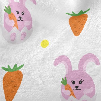 Cartoon Purple Rabbit Minky