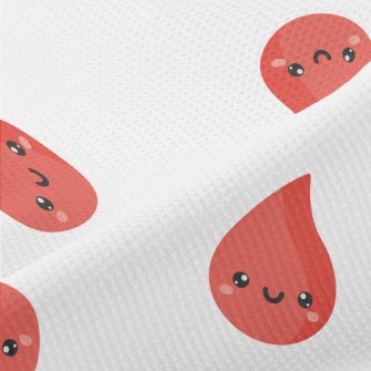 Happy Cartoon Blood Drop Piqué