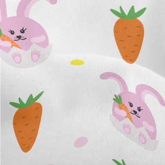 Cartoon Purple Rabbit Lightweight Performance Linen