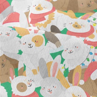 Merry Christmas Bunny Party Modern Jersey