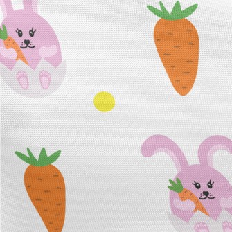 Cartoon Purple Rabbit Pongee