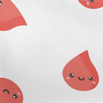 Happy Cartoon Blood Drop Pongee