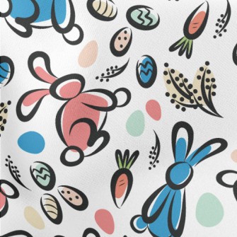 Creative Hand-painted Easter Lightweight Cotton Poplin