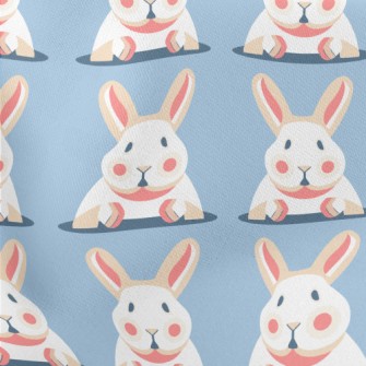 Cartoon Cute Rabbit Lightweight Cotton Poplin