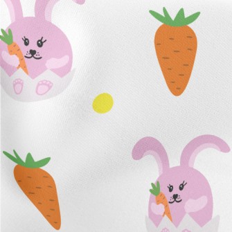 Cartoon Purple Rabbit Lightweight Cotton Poplin