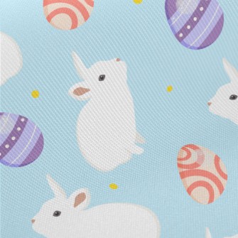 Little White Rabbit And Easter Midweight Cotton Poplin