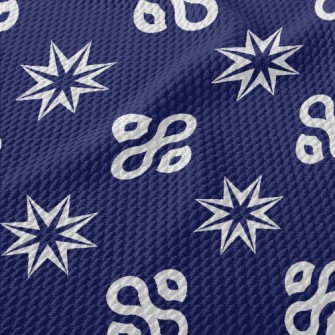 White Geometric Pattern Birdseye Piqué