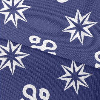 White Geometric Pattern Waterproof Oxford