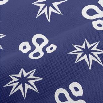 White Geometric Pattern Performance Linen