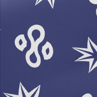 White Geometric Pattern Twill
