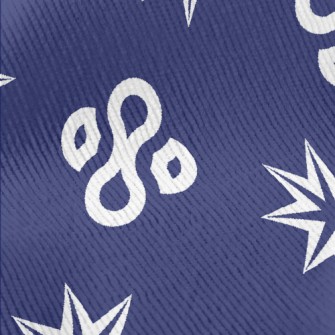 White Geometric Pattern Standard Corduroy