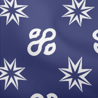White Geometric Pattern Dobby