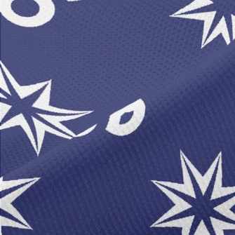 White Geometric Pattern Piqué