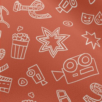 Cinema Themed Graffiti Chiffon