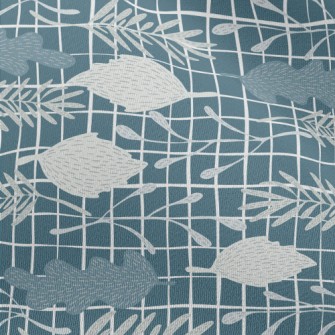 Forest Leaves Doodles Chiffon