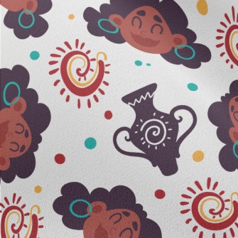 Happy African Woman Chiffon