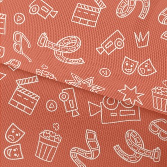 Cinema Themed Graffiti Waterproof Oxford