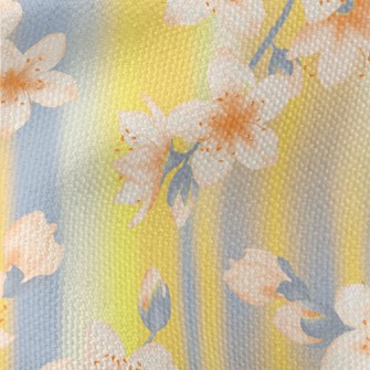 Hand Drawn Cherry Blossom Bran Waterproof Canvas
