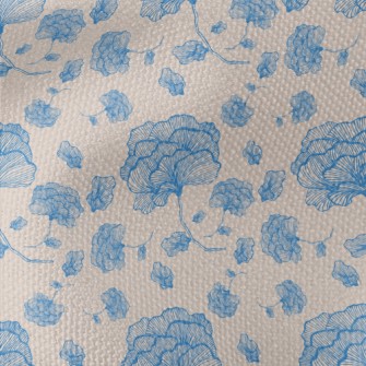 Blue Line Rose Waterproof Canvas