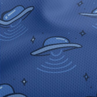 Cute Cartoon UFO Athletic Mesh Flat Back