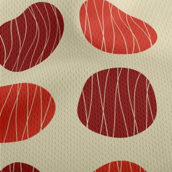 Red Polka Dot Decoration Athletic Mesh Flat Back