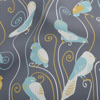 Elegant Bird Illustration Athletic Mesh Flat Back