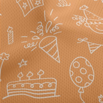 Happy Birthday Party Athletic Mesh Flat Back