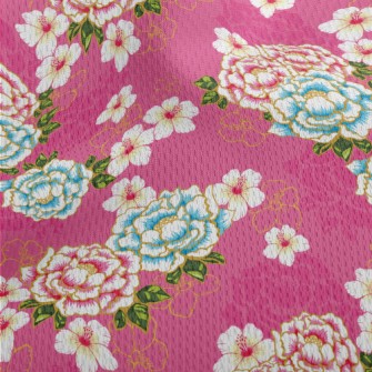 Taiwan Hakka Flowers Athletic Mesh Flat Back