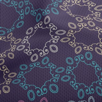 Artistic Flower Totem Athletic Mesh Flat Back