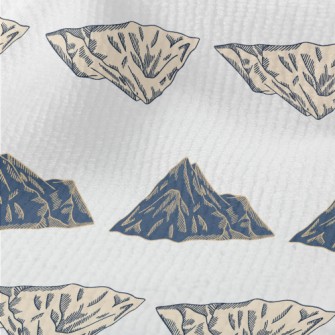Hand Drawn Vintage Mountains Terry