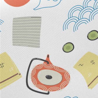 Japanese Tea Ceremony Elements Twill