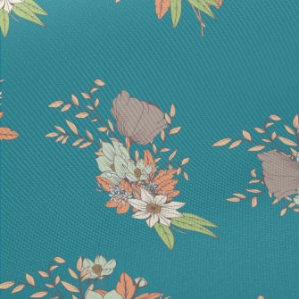 Elegant Hand-painted Bouquet Twill