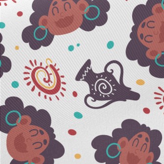 Happy African Woman Twill