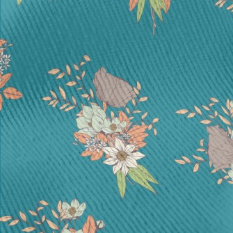 Elegant Hand-painted Bouquet Standard Corduroy
