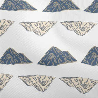 Hand Drawn Vintage Mountains Dobby