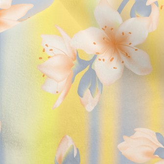 Hand Drawn Cherry Blossom Bran Micro Fleece